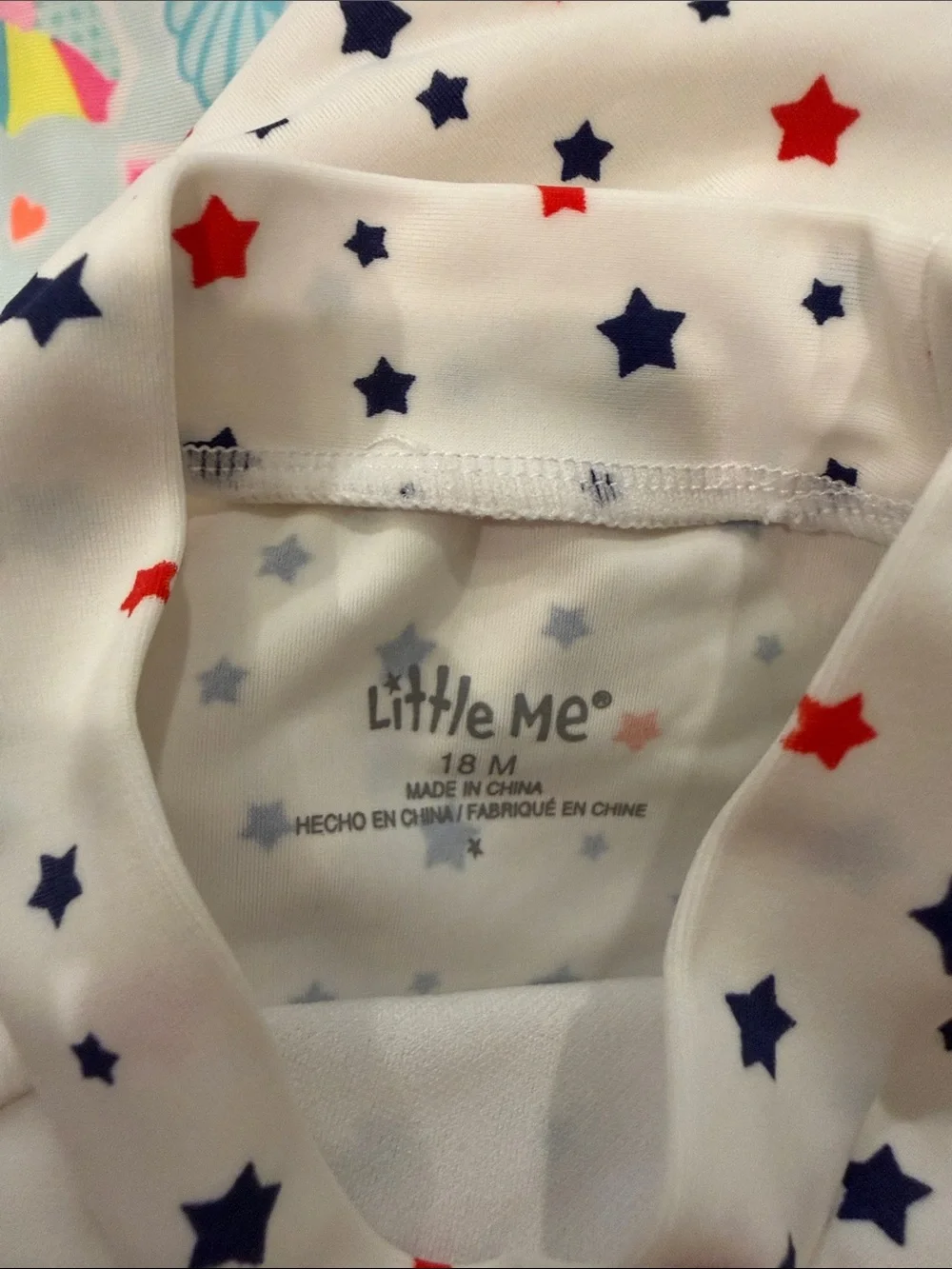 Floatimini Pink Rash Guard with Teal Zipper Tab and Gold Dots - Picture 4 of 4